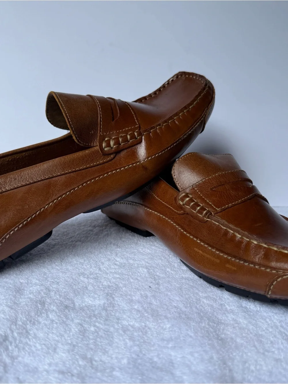 Rockport Men’s Cognac Leather Penny Loafers